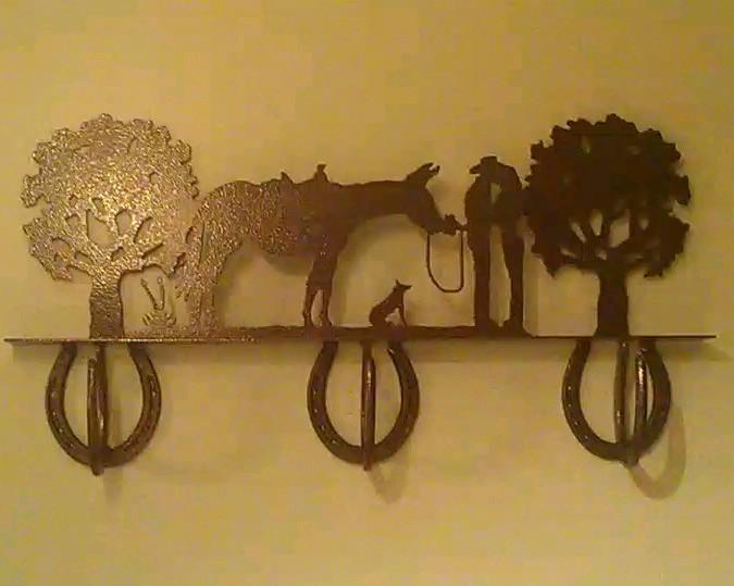 Wall Decor, Vintage Cast Iron Horse Head Wall Mount Coat Hook Wall Decor